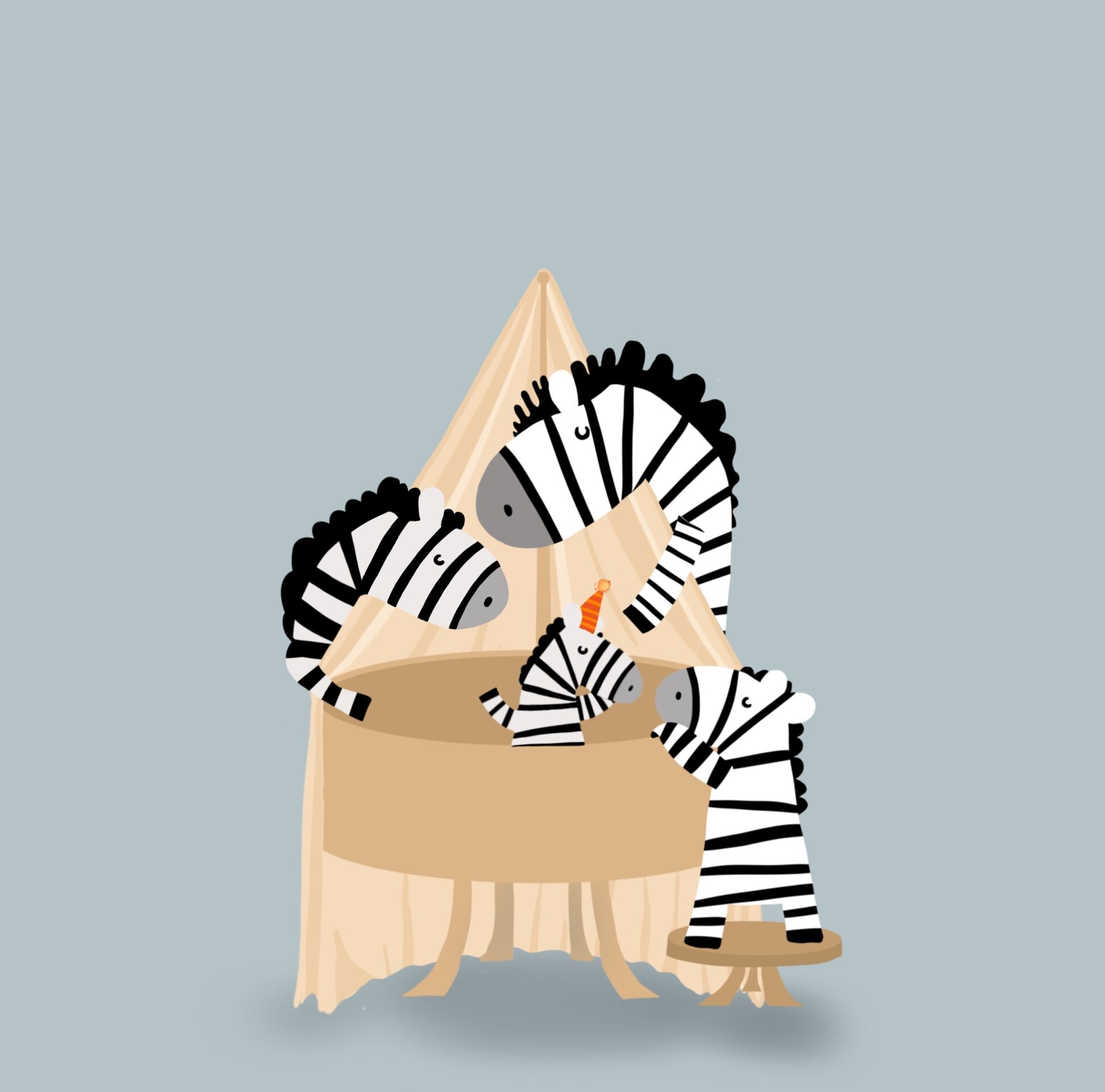Geboortekaartje Zebra Wiegje Scaled E1788259188980